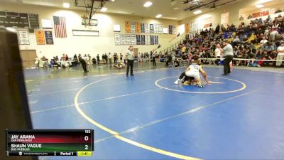 132 lbs Semifinal - Jay Arana, San Fernando vs Shaun Vague, Dos Pueblos