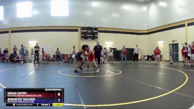 132 lbs Quarterfinal - Aidan Witry, Bulldog Premier Wrestling Club vs Brendon Walker, Richmond Wrestling Club