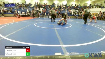 160 lbs 3rd Place - Jack Wilson, Fort Gibson Youth Wrestling vs Tristan Mowdy, Checotah Matcats