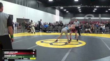 105 lbs Placement Matches (8 Team) - Tanner Hunt, Roundtree Wrestling Academy vs Aiden McClure, Steller Trained