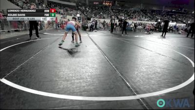 76 lbs Consi Of 8 #2 - Lorenzo Hernandez, Ardmore Takedown Club vs Kolbie Davis, Powerhouse