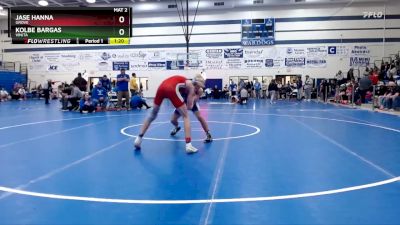 132 lbs Semifinal - Kolbe Bargas, Vinita vs Jase Hanna, Grove