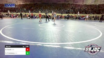 98 lbs Round Of 32 - Brody Scott, Lions Wrestling Academy vs Sawyer Freisberg, Caney Valley Wrestling