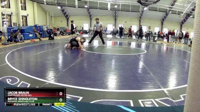 133 lbs Cons. Round 2 - Bryce Shingleton, Michigan Wrestling Club vs Jacob Braun, Unattached-Seton Hill