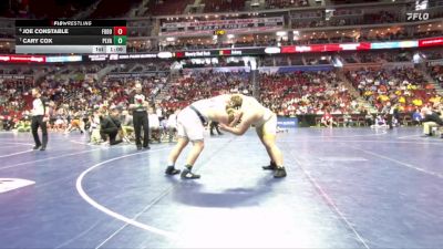 3A-285 lbs 5th Place Match - Cary Cox, Pleasant Valley vs Joe Constable, Fort Dodge