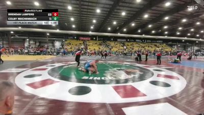 215 lbs 1st Place Match - Colby Reichenbach, Team Champs vs Brendan Lamfers, Sioux Center Riptide