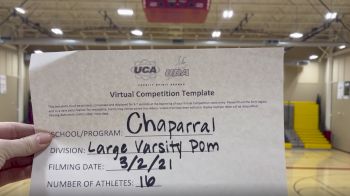 Chaparral High School [Large Varsity Pom] 2021 UDA West Spring Virtual Dance Challenge