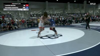 97 kg Cons. Quarters - Carter Brown, Team Missouri Select vs Maximus Konopka, South Side Wrestling Club