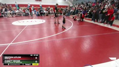 37-40 lbs Round 4 - Grayson Letlow, Eaton WC vs Everett Decker, Platte Valley Jr. Wrestling