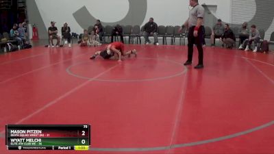 75 lbs Placement Matches (8 Team) - Wyatt Melchi, Elite Ath Club WE vs Mason Pitzen, Death Squad Wrest (IN)