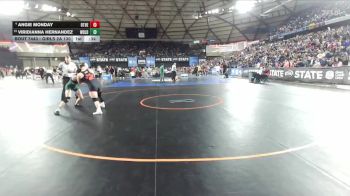 Girls 2A 130 lbs Cons. Round 4 - Angie Monday, Othello (Girls) vs Viridianna Hernandez, Woodland (Girls)