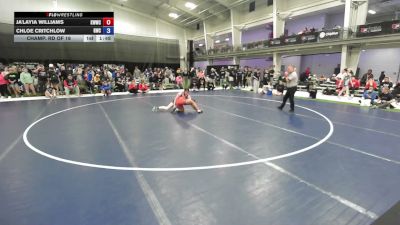 140 lbs Champ. Rd Of 16 - Chloe Critchlow, Grantsville Wrestling Club vs Ja'Layia Williams, Kokomo Wildkat Wrestling Club