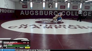 133 lbs Quarterfinal - Michael Barretto, Nebraska Wesleyan vs Isaac Ayers, Luther