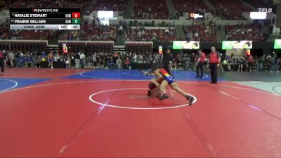 130 lbs Cons. Semi - Prairie Sellars, Browning Indians vs Natalie Stewart, Big Game Wrestling Club MT
