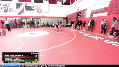 108 lbs Round 1 - Abrionna Apodaca, Wapato Wrestling Club vs Dominik Magana, Victory Wrestling-Central WA