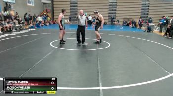 215 lbs Round 5: 12:00pm Sat. - Hayden Martin, South Anchorage High School vs Jackson Weller, Colony High School