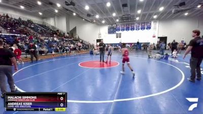 83 lbs Round 3 - Malachi Simmons, Sheridan Wrestling Club vs Andreas Kiser, Camel Kids Wrestling