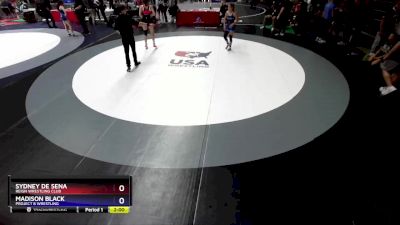 130 lbs Cons. Round 3 - Sydney De Sena, Reign Wrestling Club vs Madison Black, Project 8 Wrestling