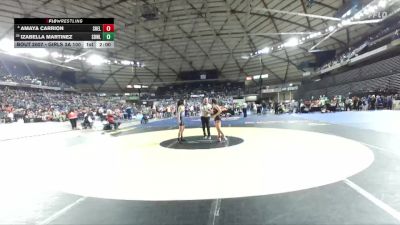 Girls 3A 100 lbs Champ. Round 1 - Izabella Martinez, Sedro-Woolley (Girls) vs Amaya Carrion, Shelton (Girls)