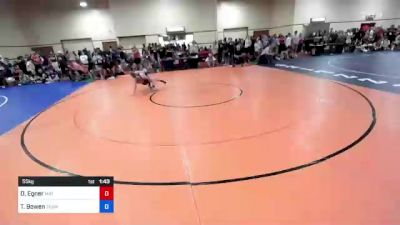 55 kg Cons 64 #2 - Dareyan Egner, Mat Sense Wrestling vs Tucker Bowen, Team Idaho Wrestling Club