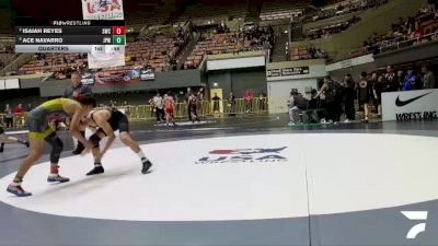 Schoolboys - 105 lbs Quarters - Isaiah Reyes, Scotsmen Wrestling Club vs Ace Navarro, Junior Panther Wrestling