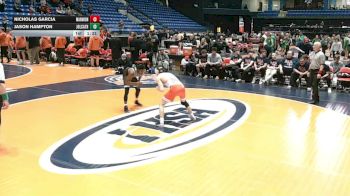 132 lbs Quarterfinals (8 Team) - Jason Hampton, Joliet (Catholic Academy) vs Nicholas Garcia, Aurora (Marmion Academy)