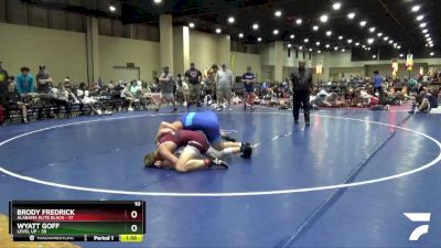 175 lbs Semis & 5th Wb (32 Team) - Brody Fredrick, Alabama Elite Black vs Wyatt Goff, Level Up