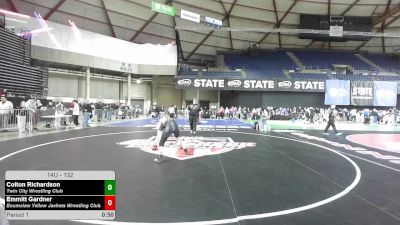 132 lbs Champ. Rd Of 32 - Colton Richardson, Twin City Wrestling Club vs Emmitt Gardner, Enumclaw Yellow Jackets Wrestling Club