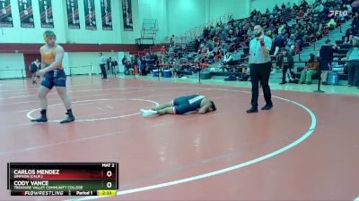 197 lbs Champ. Round 1 - Cody Vance, Treasure Valley Community College vs Carlos Mendez, Simpson (Calif.)