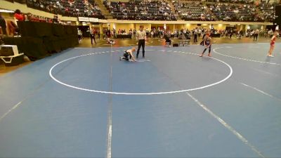 5th - 6th grade - 70 Champ. Round 1 - Maddux Hopkins, Pack 732 Wrestling Academy vs Jase Mauck, Powerhouse Wrestling Club