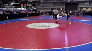 5A 120 lbs 3rd Place Match - Sequoah Hicks, John Carroll Catholic HS vs Roman Coker, Corner