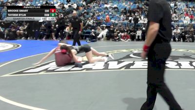 145 lbs Quarterfinal - Brooke Smart, Centennial vs Taydem Bylin, Enumclaw