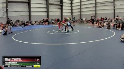 95 lbs Semis - R1 Wb - Roz Mosher, Midwest Assasins Blue vs Zolah Williams, Missouri Battle Gear Purple