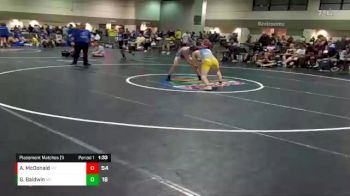 126 lbs Placement Matches (16 Team) - Alan McDonald, Bandits vs Glen Baldwin, Indiana Smackdown Black