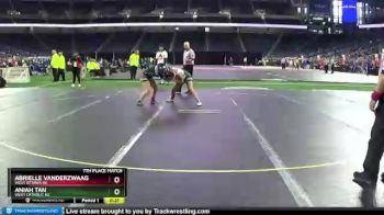 Girls - 140 lbs 7th Place Match - Abrielle VanderZwaag, West Ottawa HS vs Aniah Tan, West Catholic HS