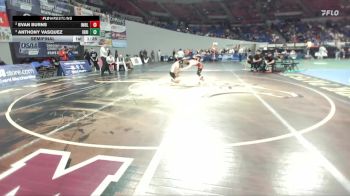 2A/1A Boys 106 Semifinal - Anthony Vasquez, Irrigon Boys vs Evan Burns, Imbler Boys