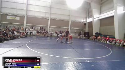 100 lbs Quarterfinals (8 Team) - Samuel Sanchez, California vs Caden Roe, South Dakota