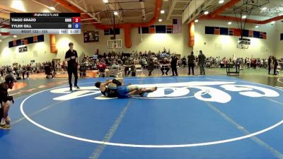 120 lbs Cons. Semi - Tyler Gill, Hanover Hawkeye vs Tiago Erazo, Powhatan Youth Wrestling Club
