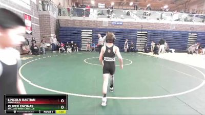 80 lbs Quarterfinal - Oliver Encinas, Bulldog Wrestling Club vs Lincoln Bastian, Idaho Gold