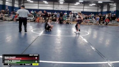 85 lbs Round 2 - Rian Knapp, Middleton Wrestling Club vs Kamila Bingham, Fighting Squirrels