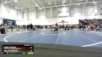 78 lbs Cons. Round 3 - Declan Crowley, Journeymen Wrestling Club vs James Phillips, Newark Valley Wrestling Club