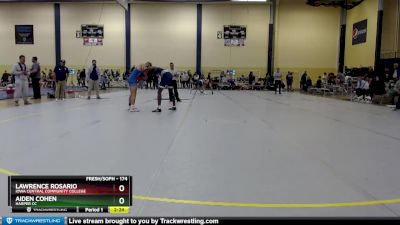174 lbs Quarterfinal - AIden Cohen, Harper CC vs Lawrence Rosario, Iowa Central Community College