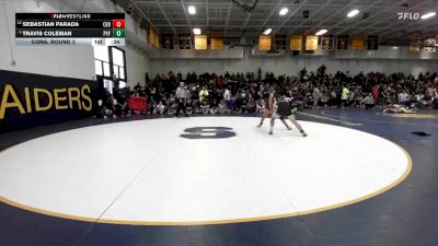 165 lbs Cons. Round 3 - Travis Coleman, Paloma Valley vs Sebastian Parada, Centennial (Corona)