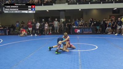 74 lbs Champ. Rd Of 32 - Axel Stravlo, Tough N Technical Wrestling Club (TNTWC) vs Cruz Prasnicki, South Dakota