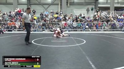 185 lbs Semifinal - Olyvia Besco, Wichita Wrestling Club vs Cheyenne Hannigan, Jeff West