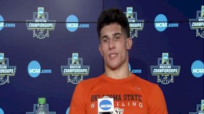 AJ Ferrari (Okla St) after winning the 2021 NCAA Championships at 197 pounds