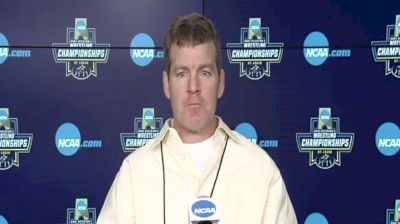 Iowa coach Tom Brands after his team's 2021 NCAA team title