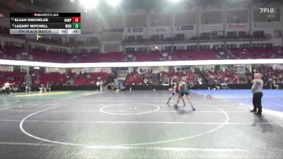 190 lbs 7th Place Match - Elijah Kincheloe, Nampa vs LaGary Mitchell, Meridian