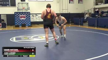 285 True 6th 1st Place Match - Sven Lukner, Corban University vs Shane Mattson, Montana State-Northern