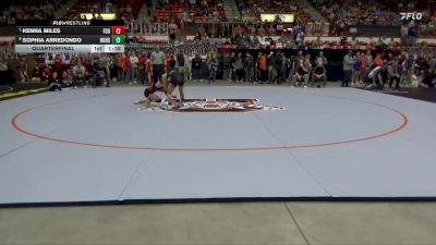 110 lbs Quarterfinal - Kenna Miles, Fort Scott Hs vs Sophia Arredondo, Holton Hs